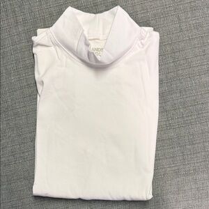 Lands' End Women’s White Turtleneck Top